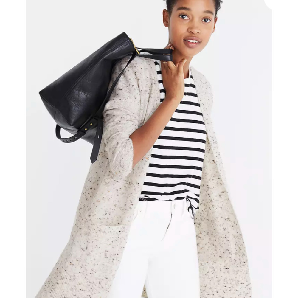 Madewell Ivory Boucle cardigan